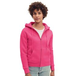 foto FRUIT OF THE LOOM FELPA ZIP LUNGA CON CAPPUCCIO DONNA