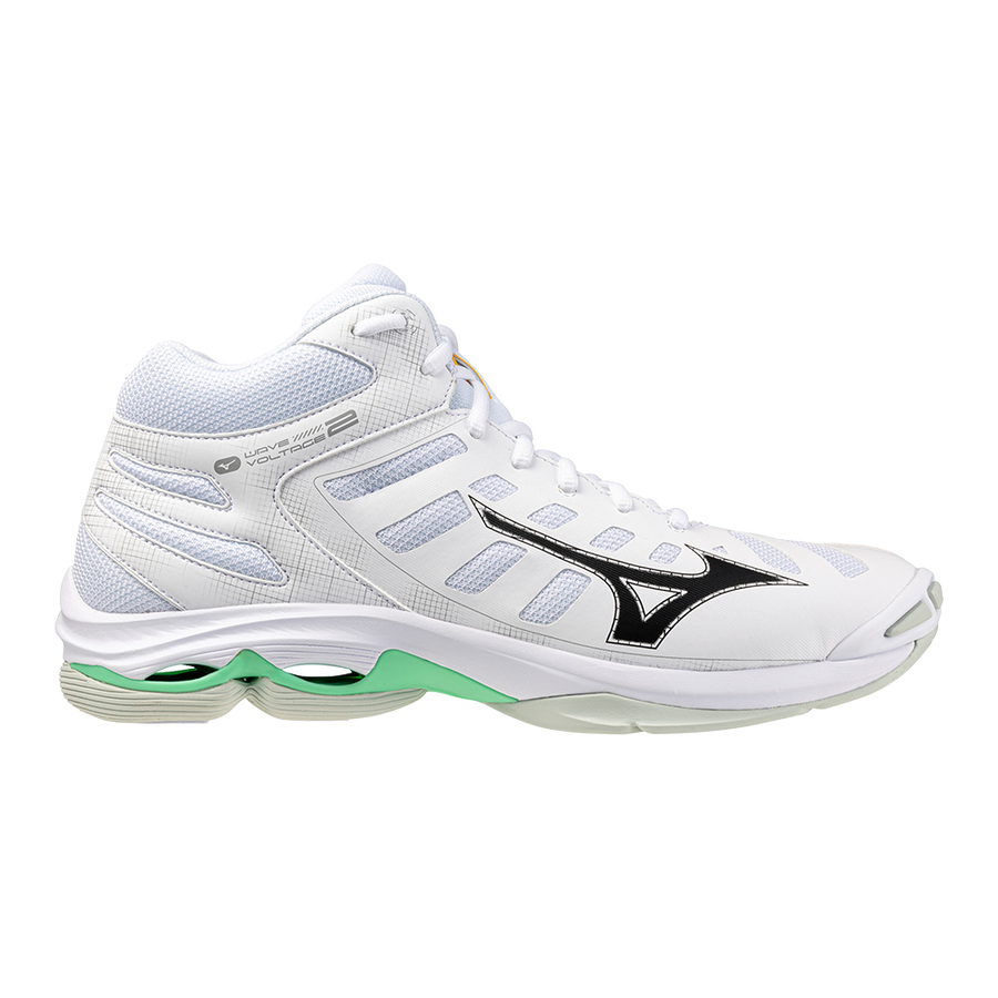 MIZUNO VOLTAGE 2 MID WHITE BLACK FROZEN EMERALD