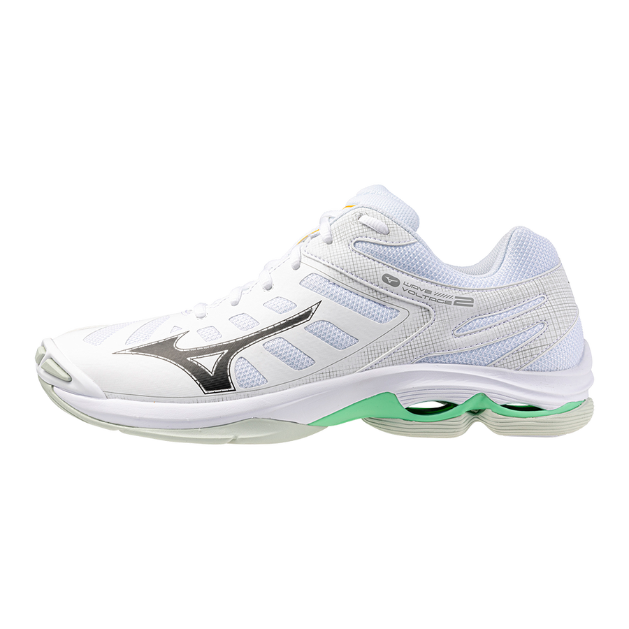 MIZUNO WAVE VOLTAGE 2 WHITE BLACK FROZEN EMERALD