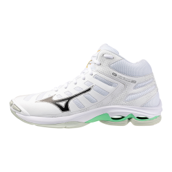 foto MIZUNO VOLTAGE 2 MID WHITE BLACK FROZEN EMERALD
