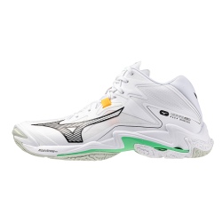 foto MIZUNO WAVE LIGHTNING Z8 MID WHITE BLACK FROZEN EMERALD